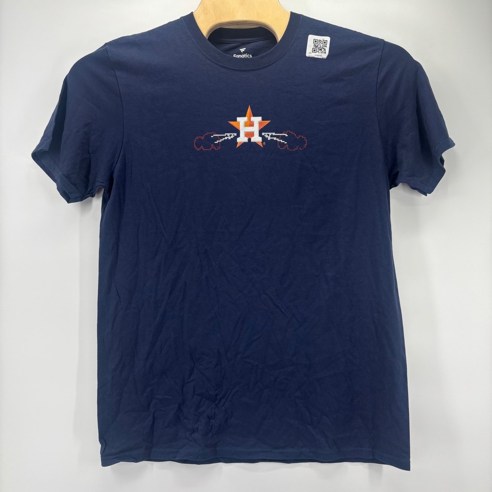 Fanatics Houston Astros T-Shirt Mens Large Navy Blue Texas Longhorn MLB Graphic